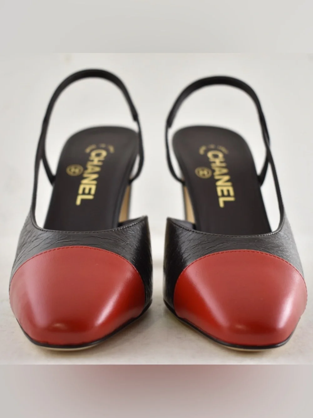 Chanel 26S Blazy Dark Brown Red CC Coco Sling Slingback Block Heel Pump 40c - Picture 10 of 16